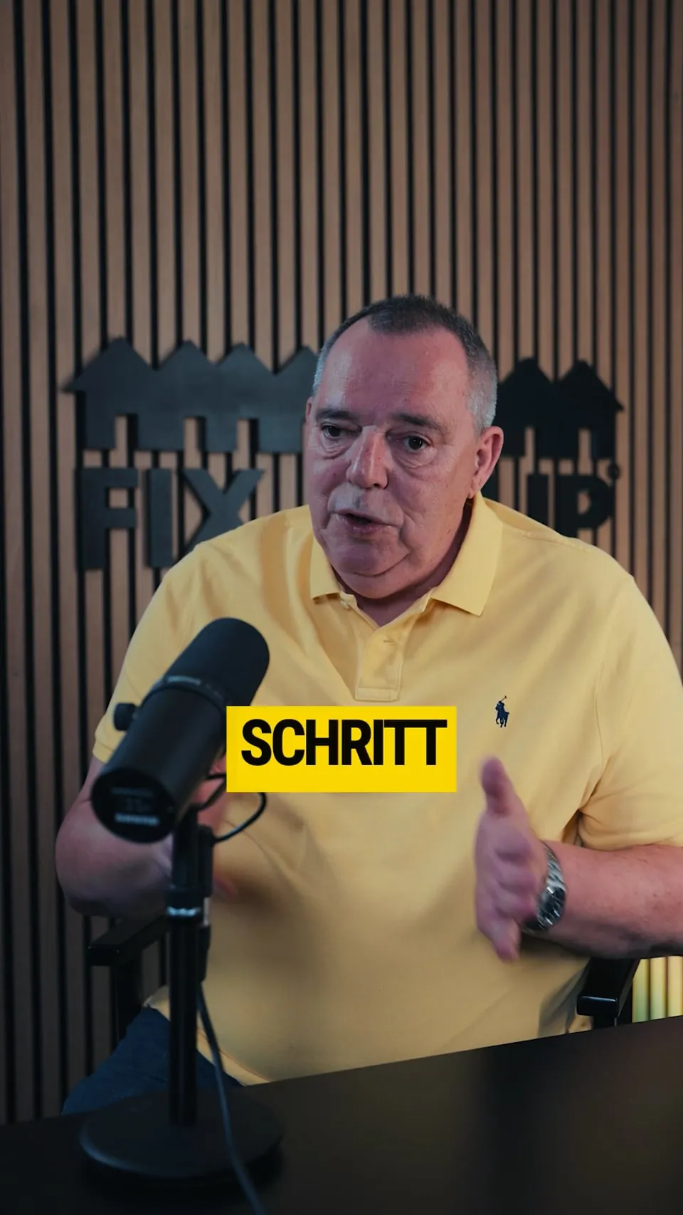 Podcast-Reel von Oliver Fischer mit dem Stichwort „Schritt“